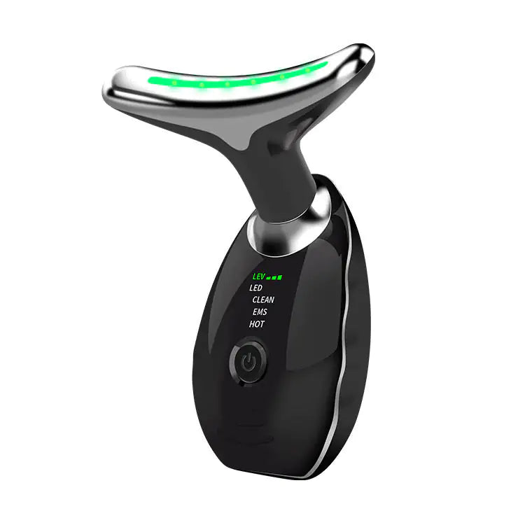 Woman using the AYRIN GlowWand on her neck
